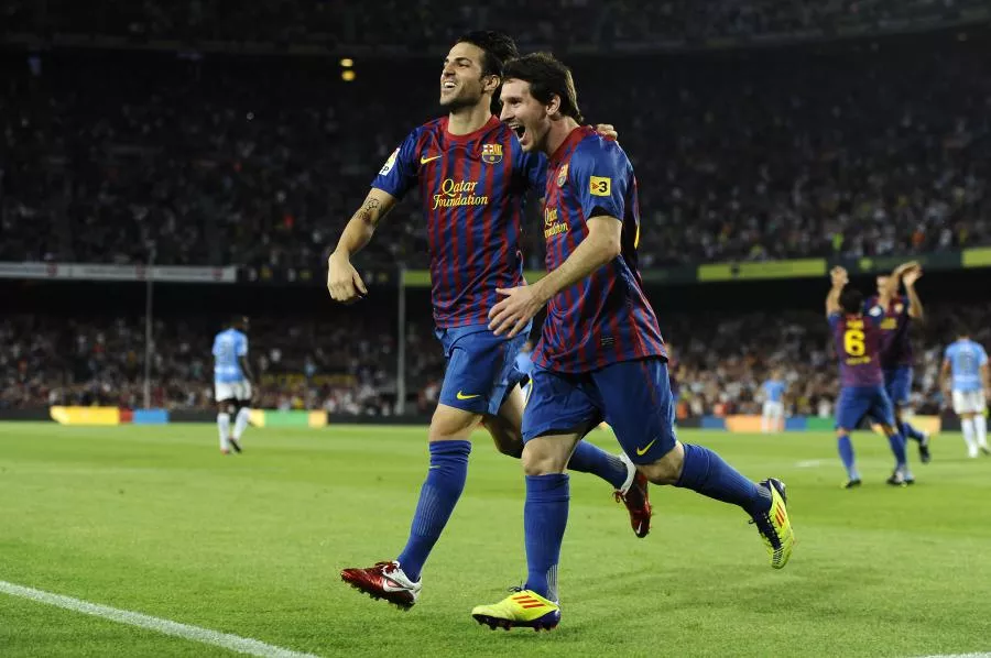 Сеск Фабрегас Лионел Меси Барселона