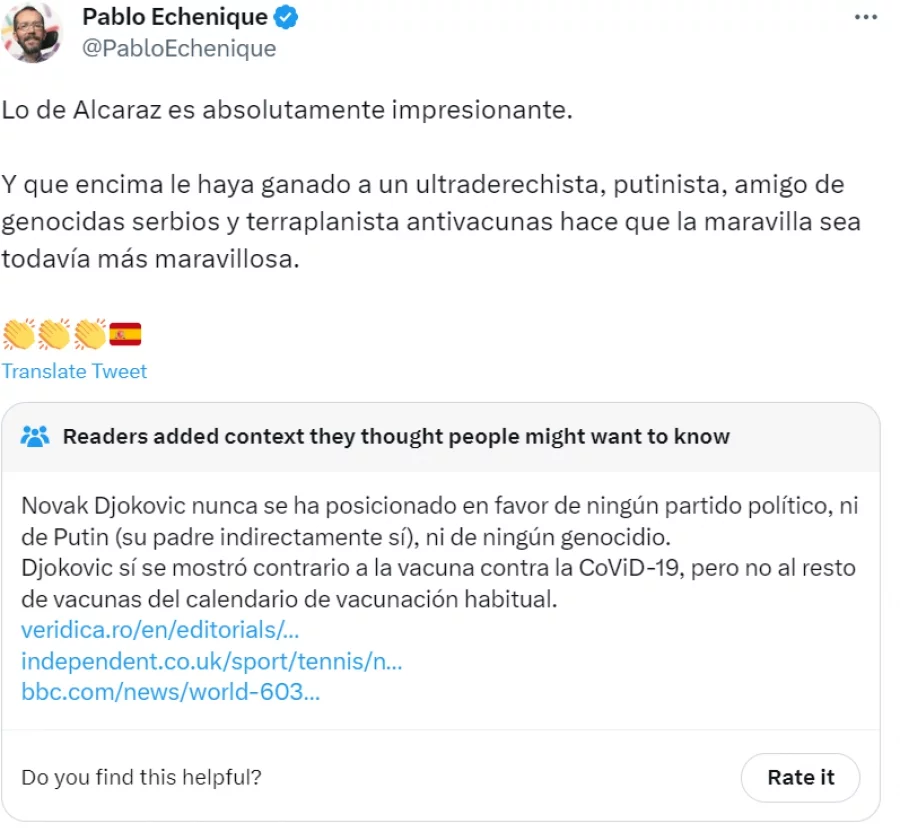 Испански политик с брутални обиди към Новак Джокович