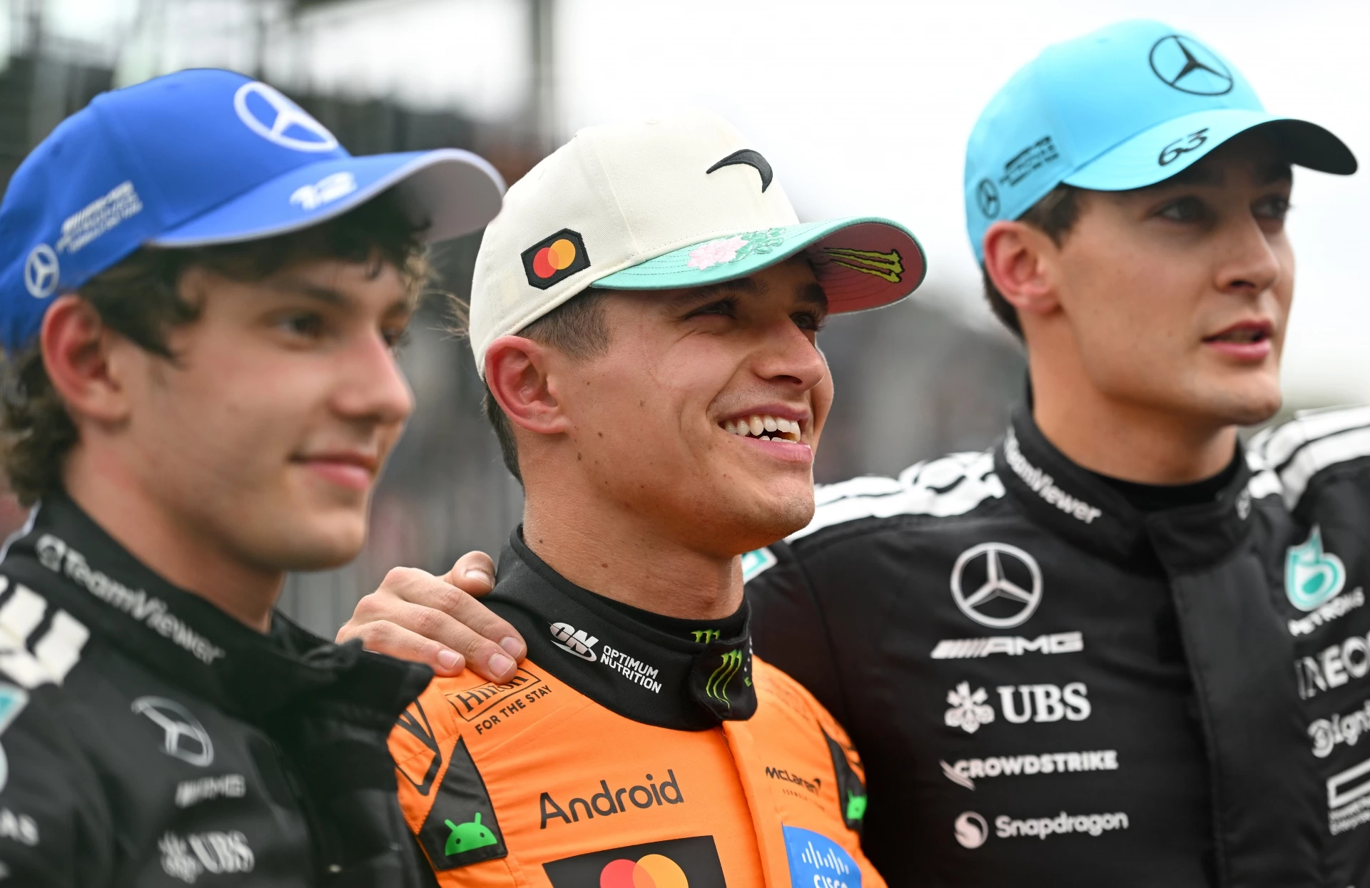 Кими Антонели, Ландо Норис и Джордж Ръсел